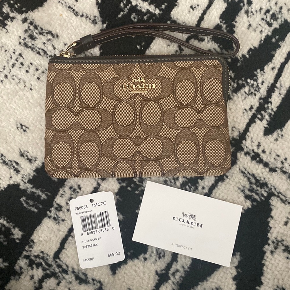 Coach signature wristlet